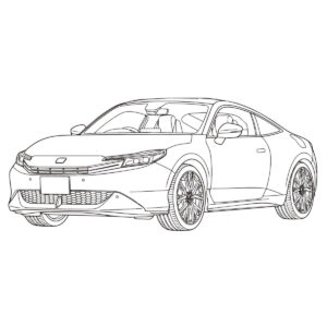 プレリュードの無料塗り絵イラスト（知育・高齢者レク用）