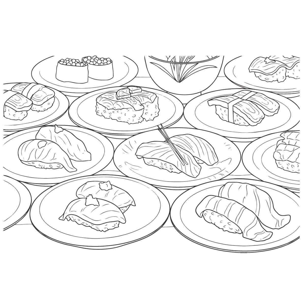 回転寿司風のお寿司