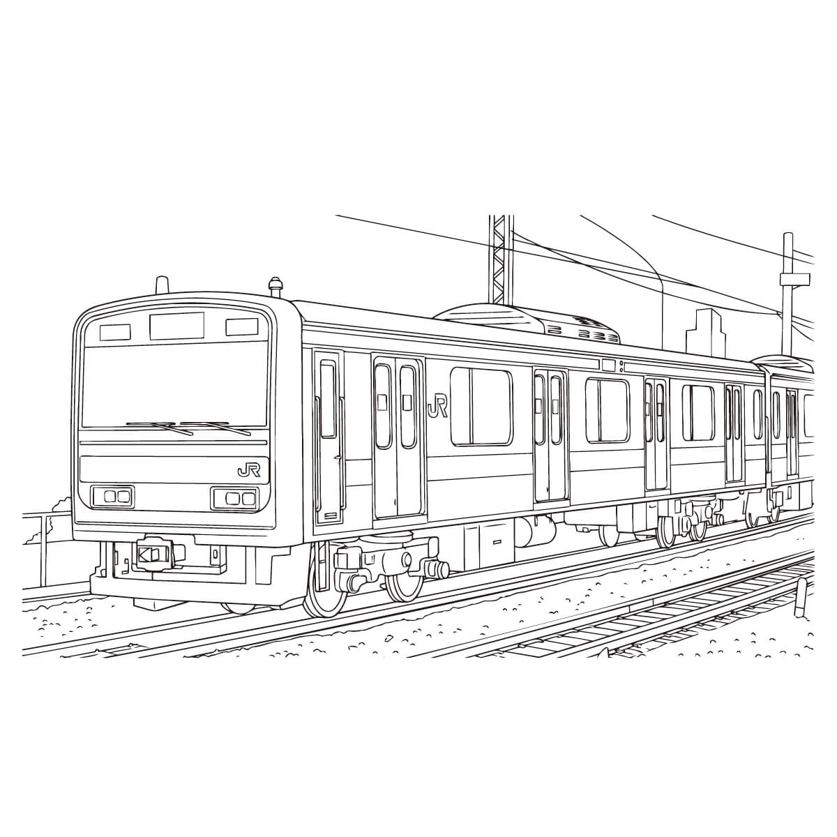 京浜東北線の塗り絵