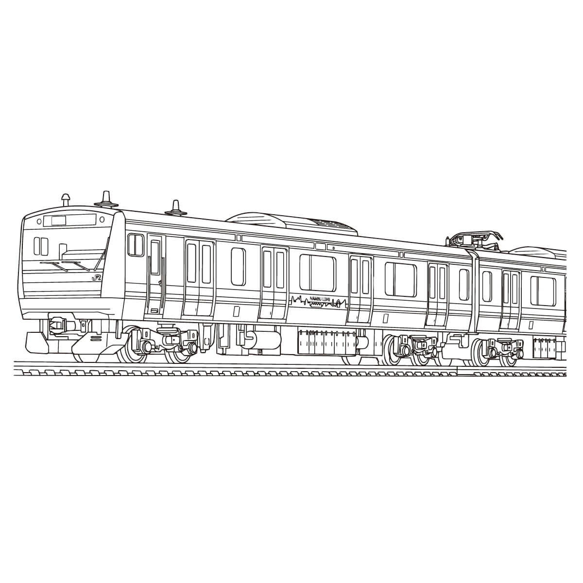 南武線の塗り絵