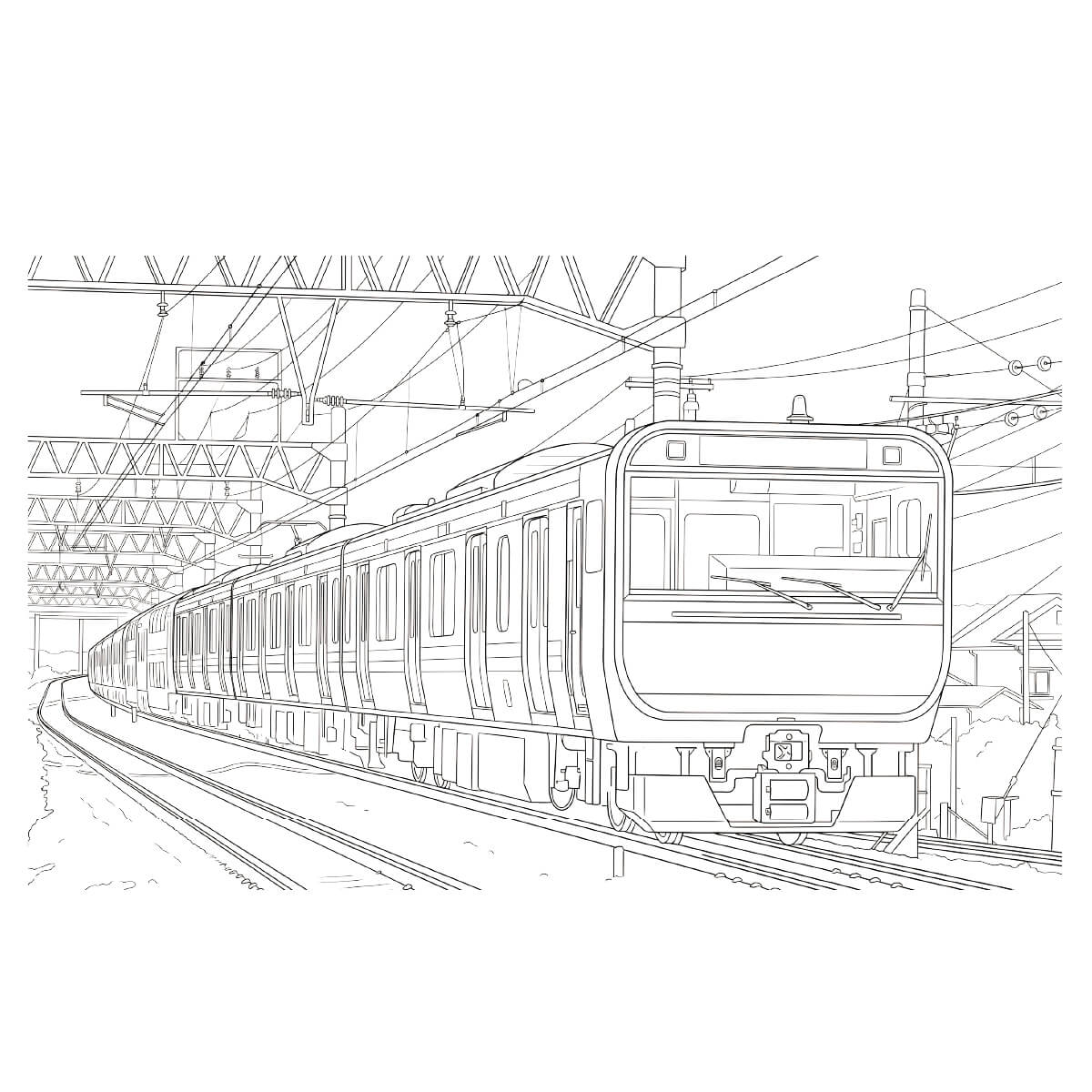 横須賀線の塗り絵