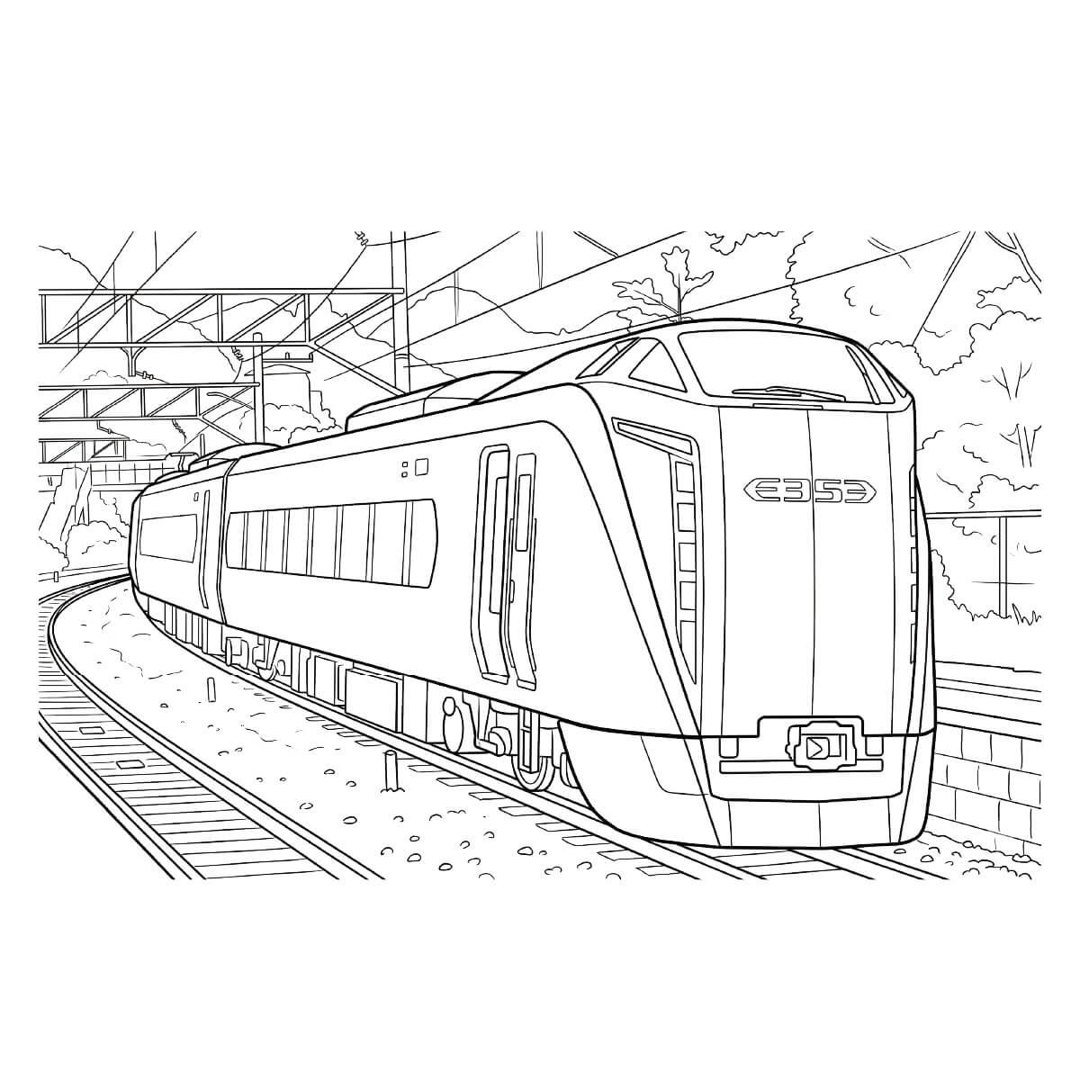 特急あずさの塗り絵