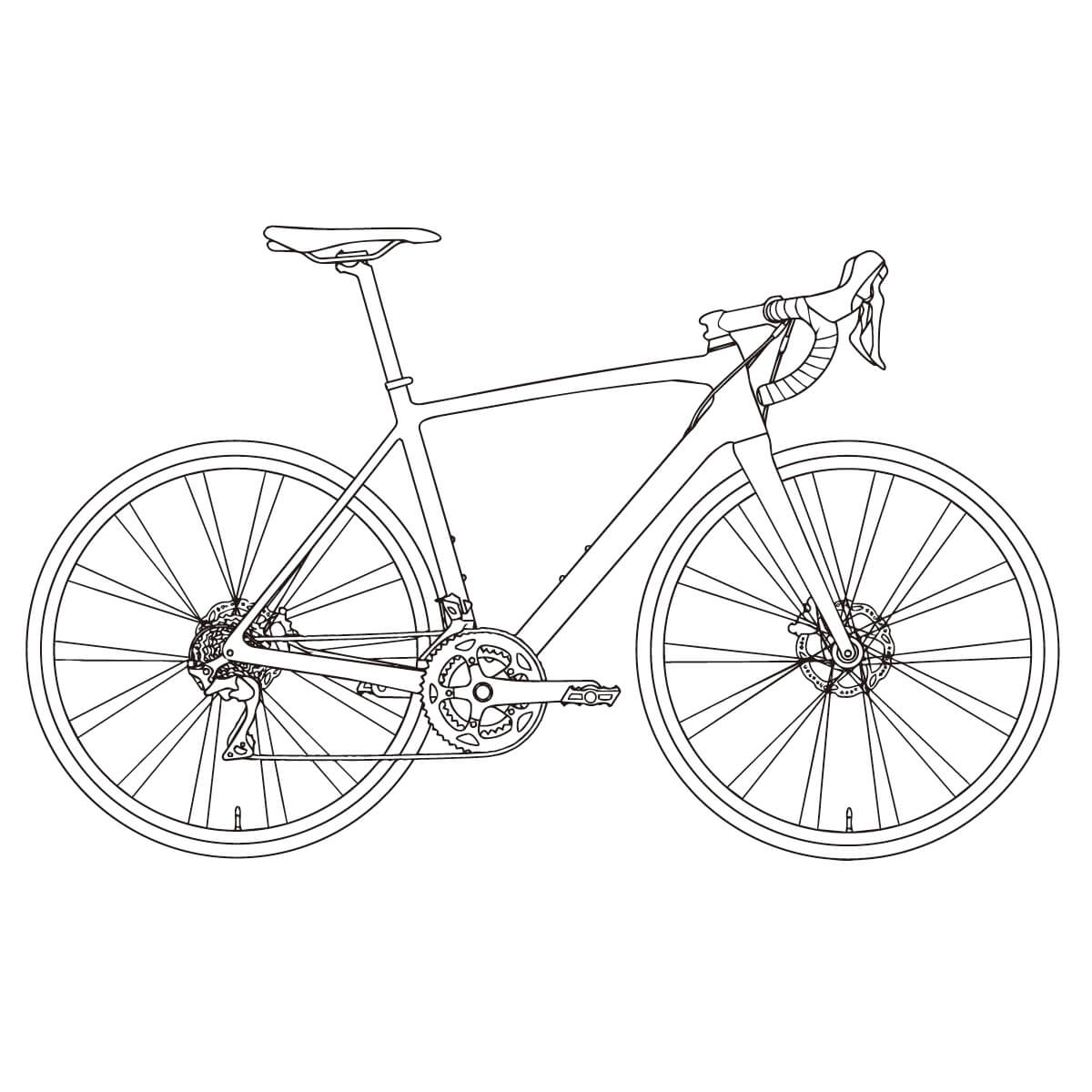 ロードバイクの塗り絵