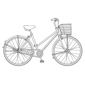 Free printable Bicycle (for adults) coloring page