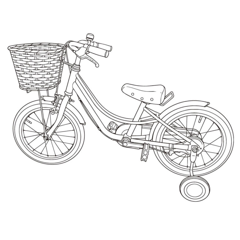 Free printable City bike (bicycle) coloring page