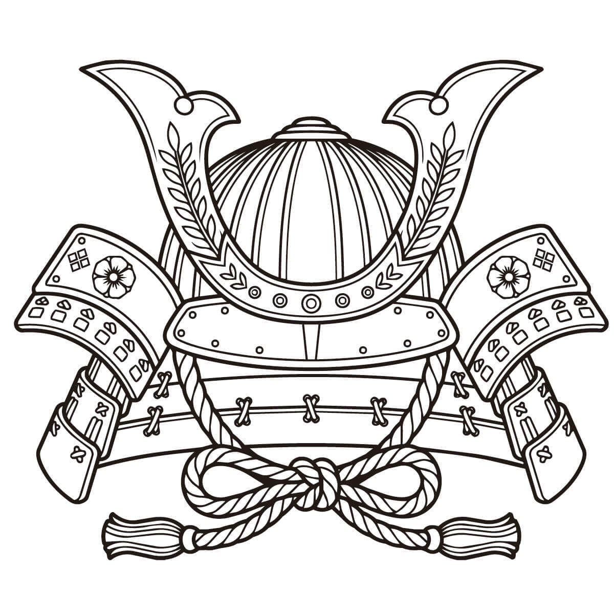 五月人形（兜）の塗り絵