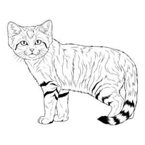 Free printable Sand cat 2 coloring page