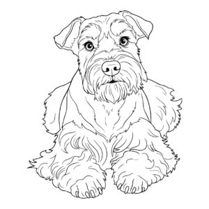 Free printable Standard Schnauzer coloring page