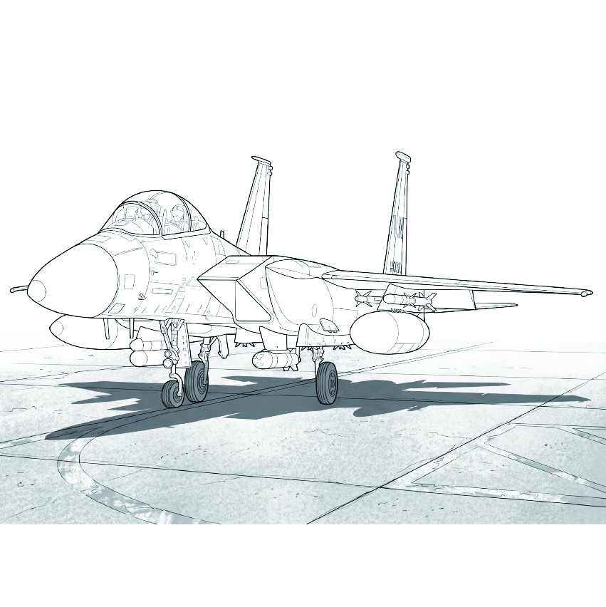 F-15の塗り絵