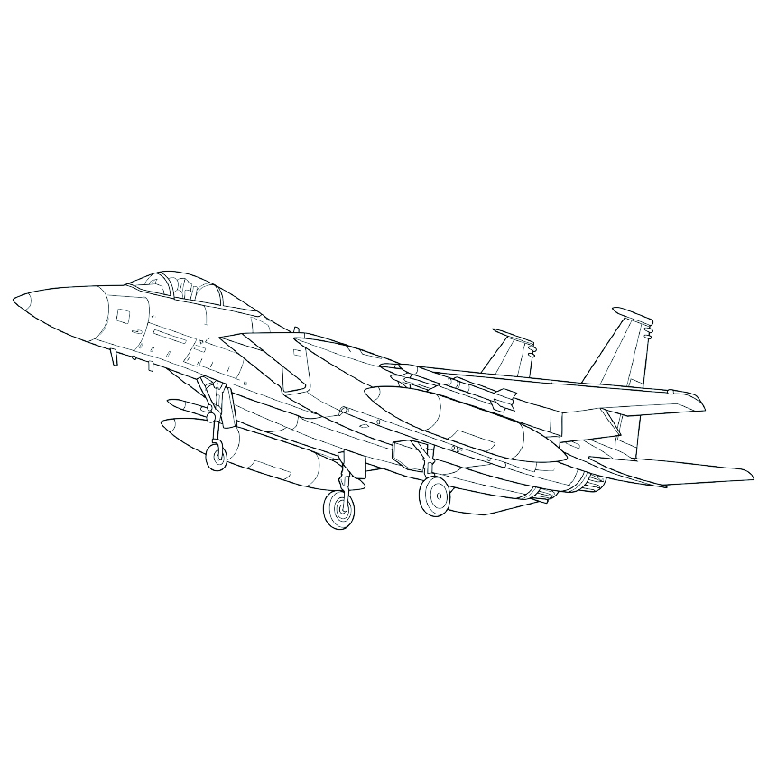 F-15の塗り絵