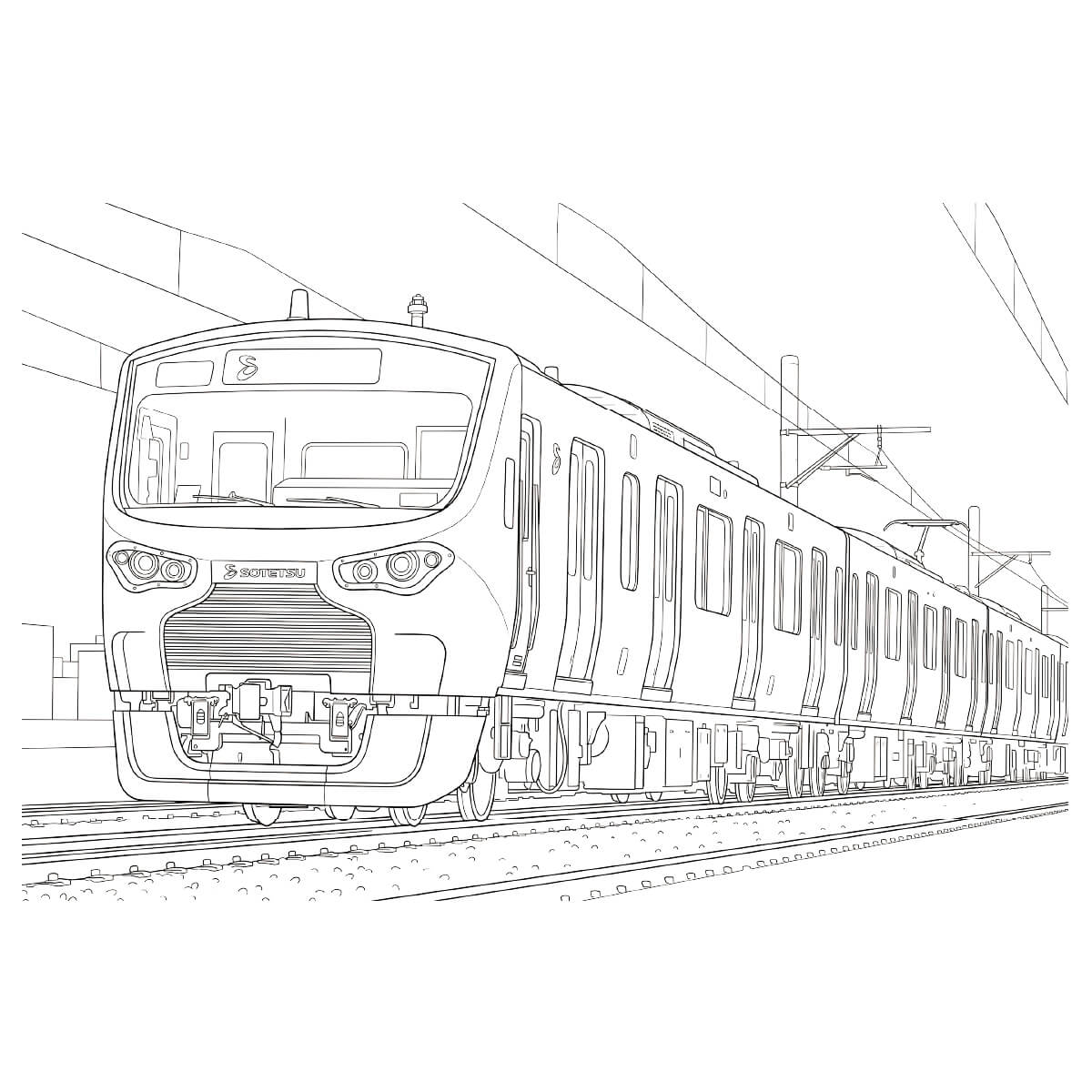 相鉄線の塗り絵
