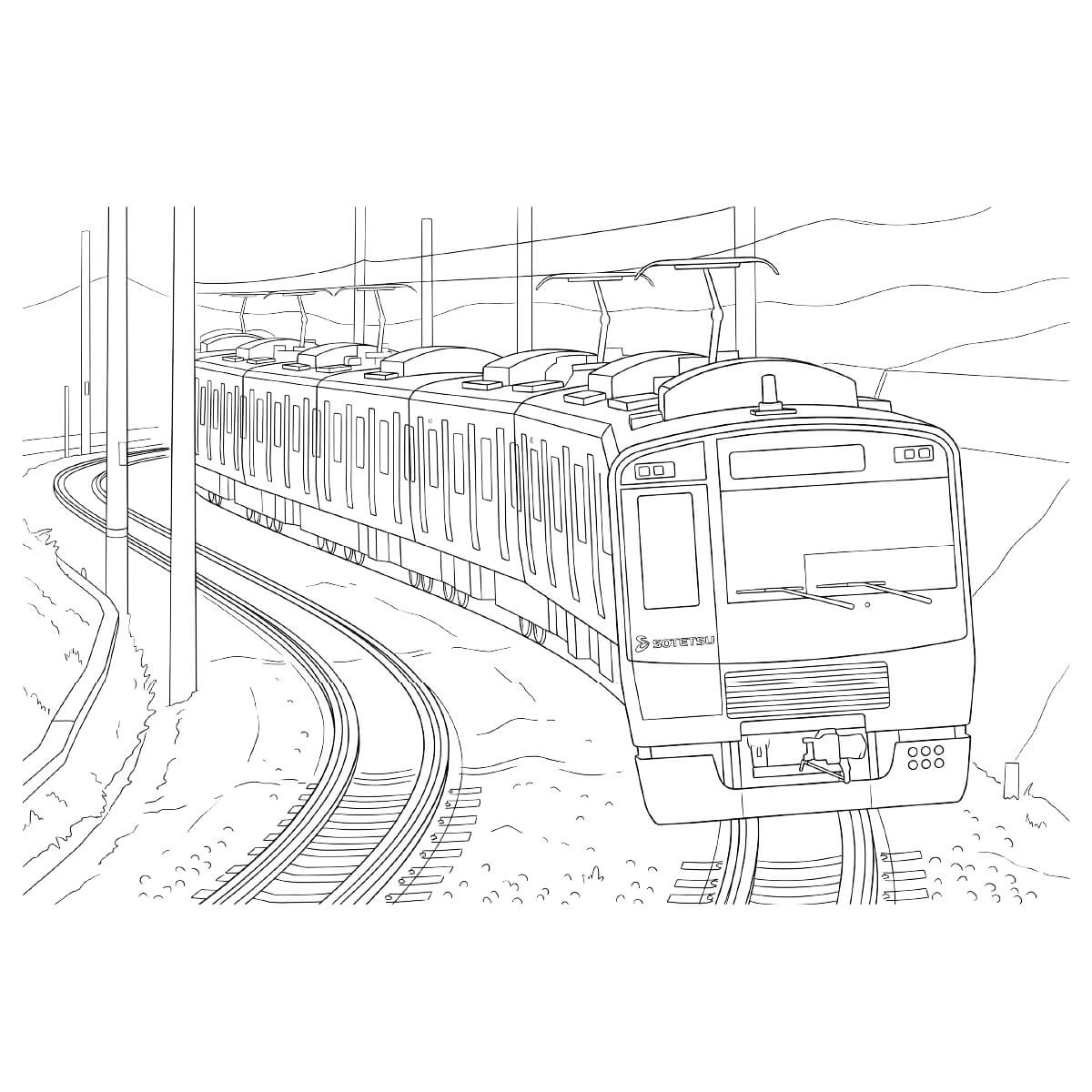 相鉄線の塗り絵