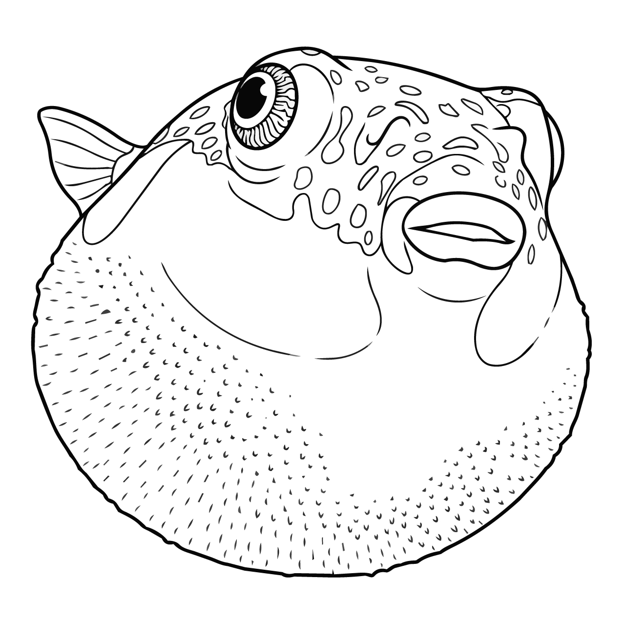 トラフグの塗り絵