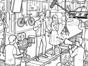 俳優の無料塗り絵イラスト（知育・高齢者レク用）