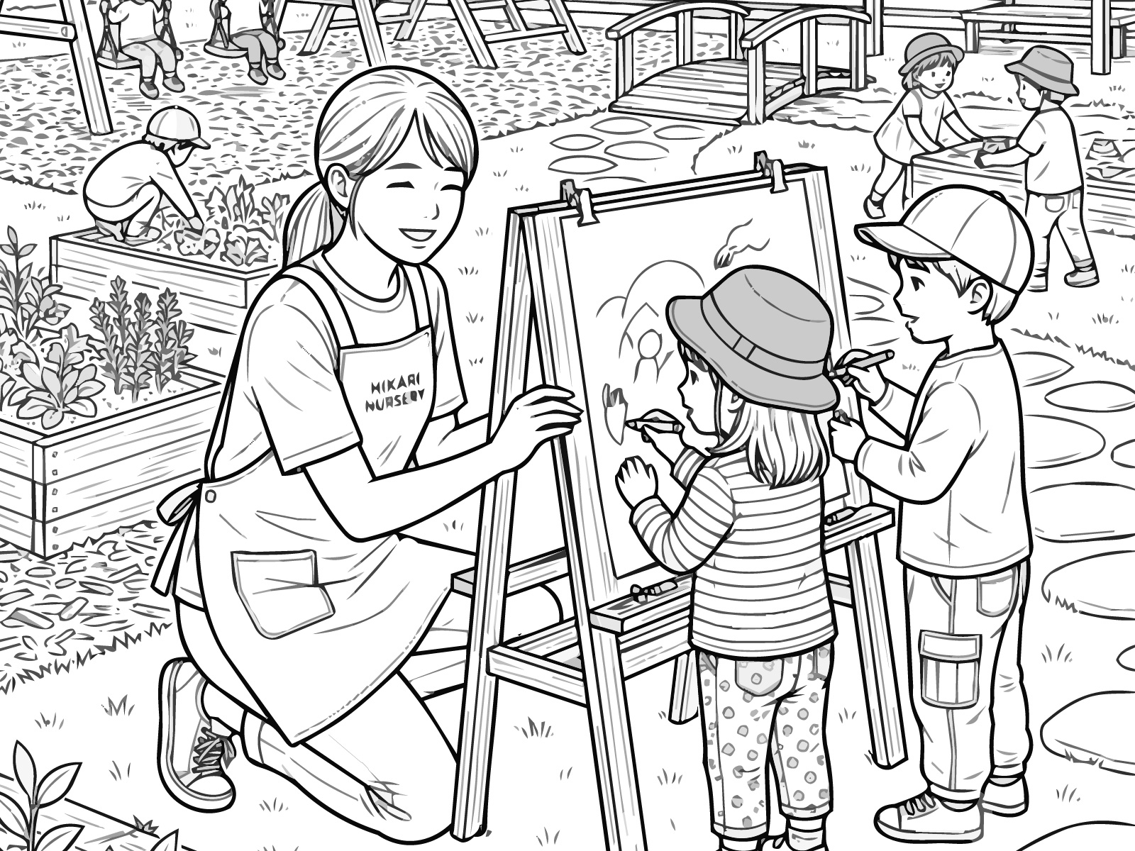 保育士・幼稚園教員の無料塗り絵イラスト（知育・高齢者レク用）
