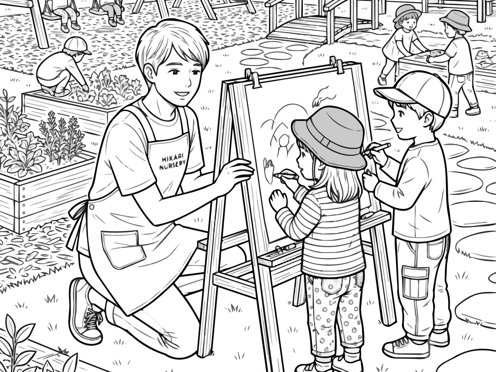 保育士・幼稚園教員の無料塗り絵イラスト（知育・高齢者レク用）