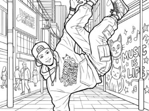 Free printable Male Dancer coloring page