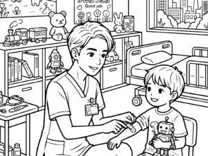 Free printable Male Nurse coloring page