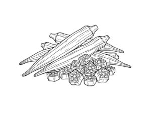 Free printable Okra coloring page