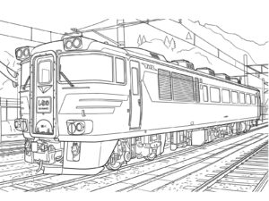 Free printable KiHa 181 series coloring page