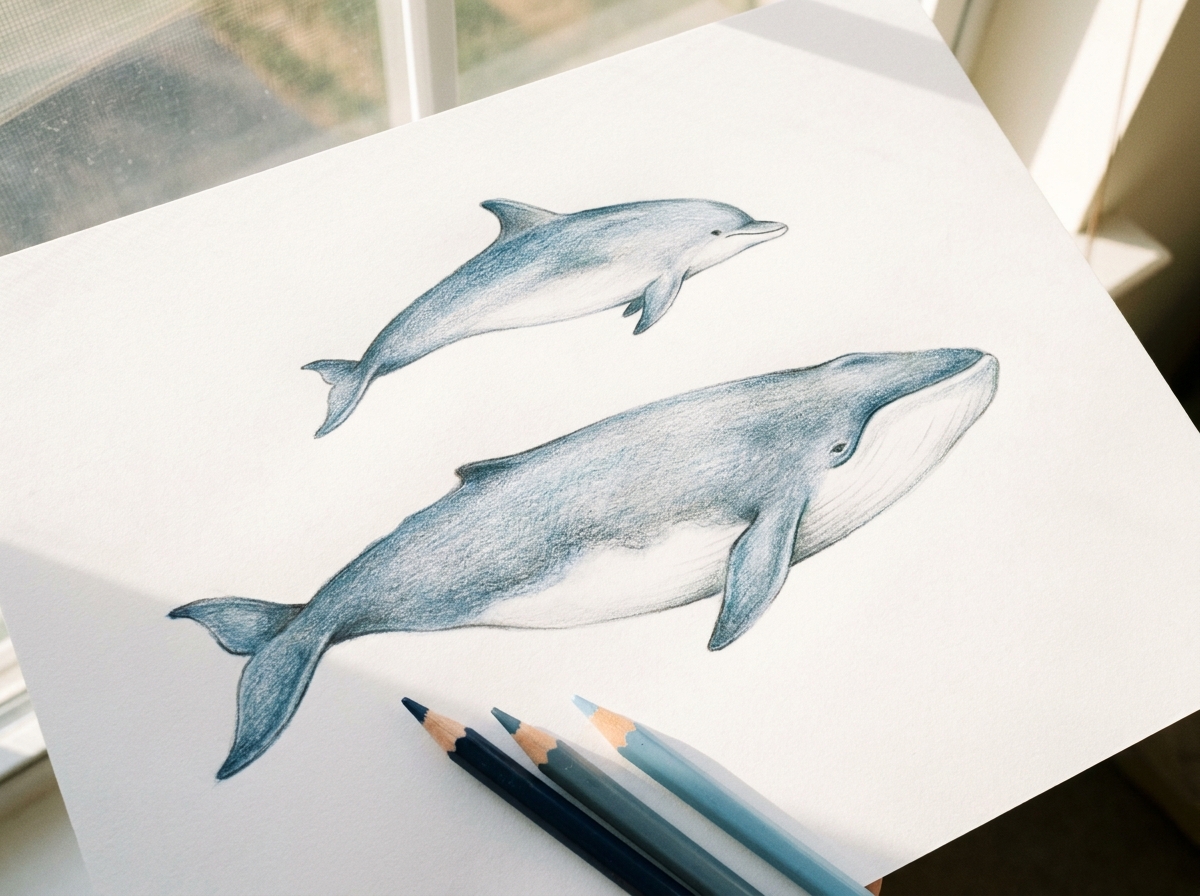 イルカとクジラは何が違う？塗り分けのポイント