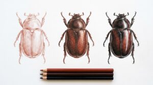 カブトムシの塗り方｜黒一色にしないツヤと立体感の出し方