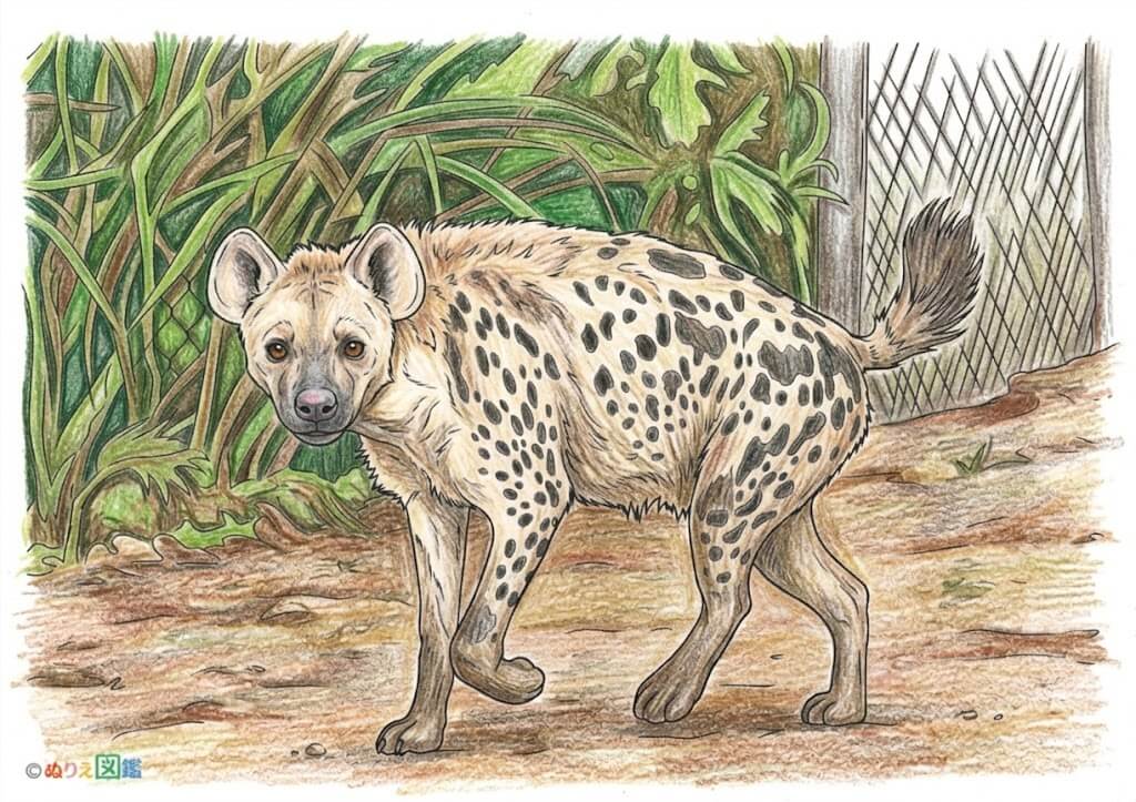ブチハイエナのカラーお手本（色見本）