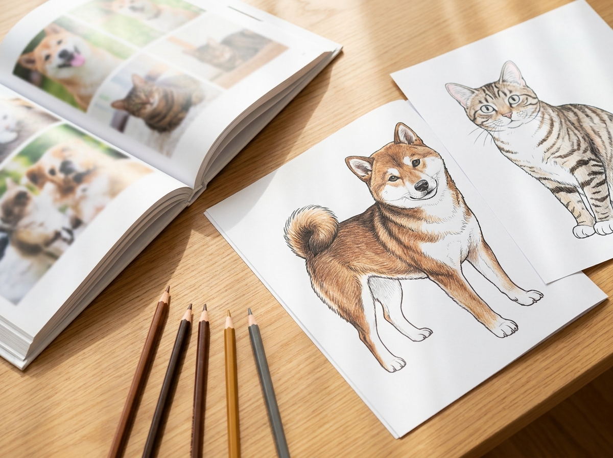塗り絵の参考になる犬・猫の図鑑５選