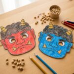 節分の鬼のお面を塗り絵で手作りする方法