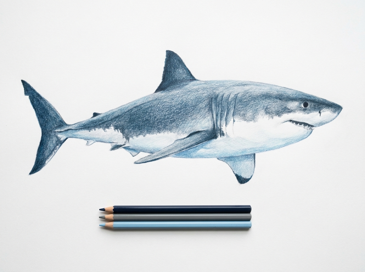 サメの体はなぜ上下で色が違う？塗り絵で使える理由