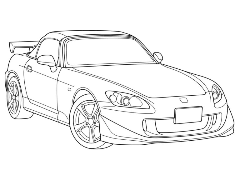 S2000の無料塗り絵イラスト（知育・高齢者レク用）