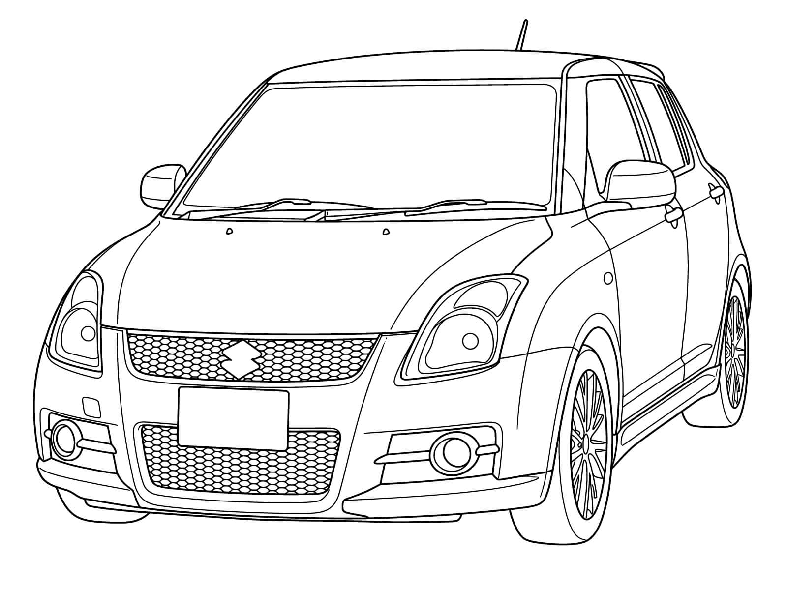 ZC31S（２代目）の無料塗り絵イラスト（知育・高齢者レク用）