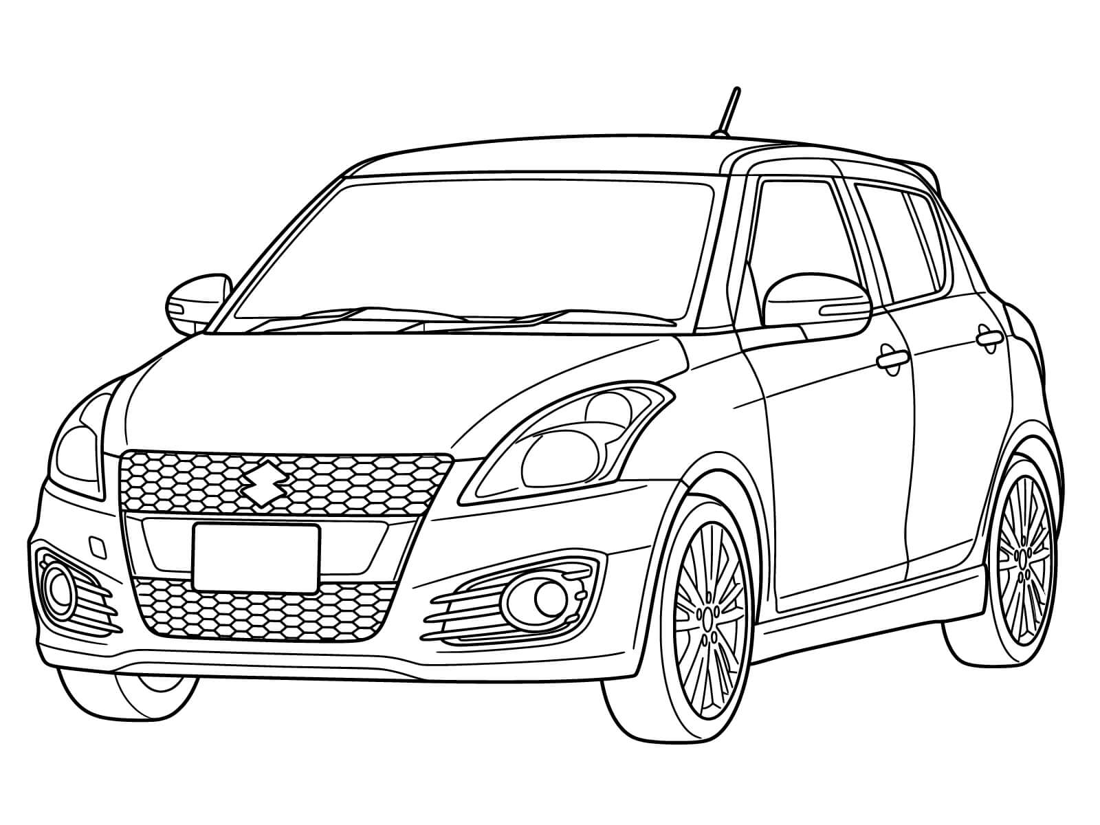 ZC32S（３代目）の無料塗り絵イラスト（知育・高齢者レク用）