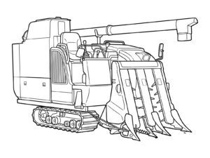 Free printable Combine harvester coloring page