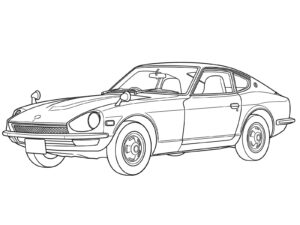 初代（S30型）の無料塗り絵イラスト（知育・高齢者レク用）