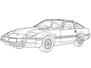 ３代目（Z31型）の無料塗り絵イラスト（知育・高齢者レク用）