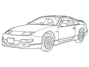 ４代目（Z32型）の無料塗り絵イラスト（知育・高齢者レク用）