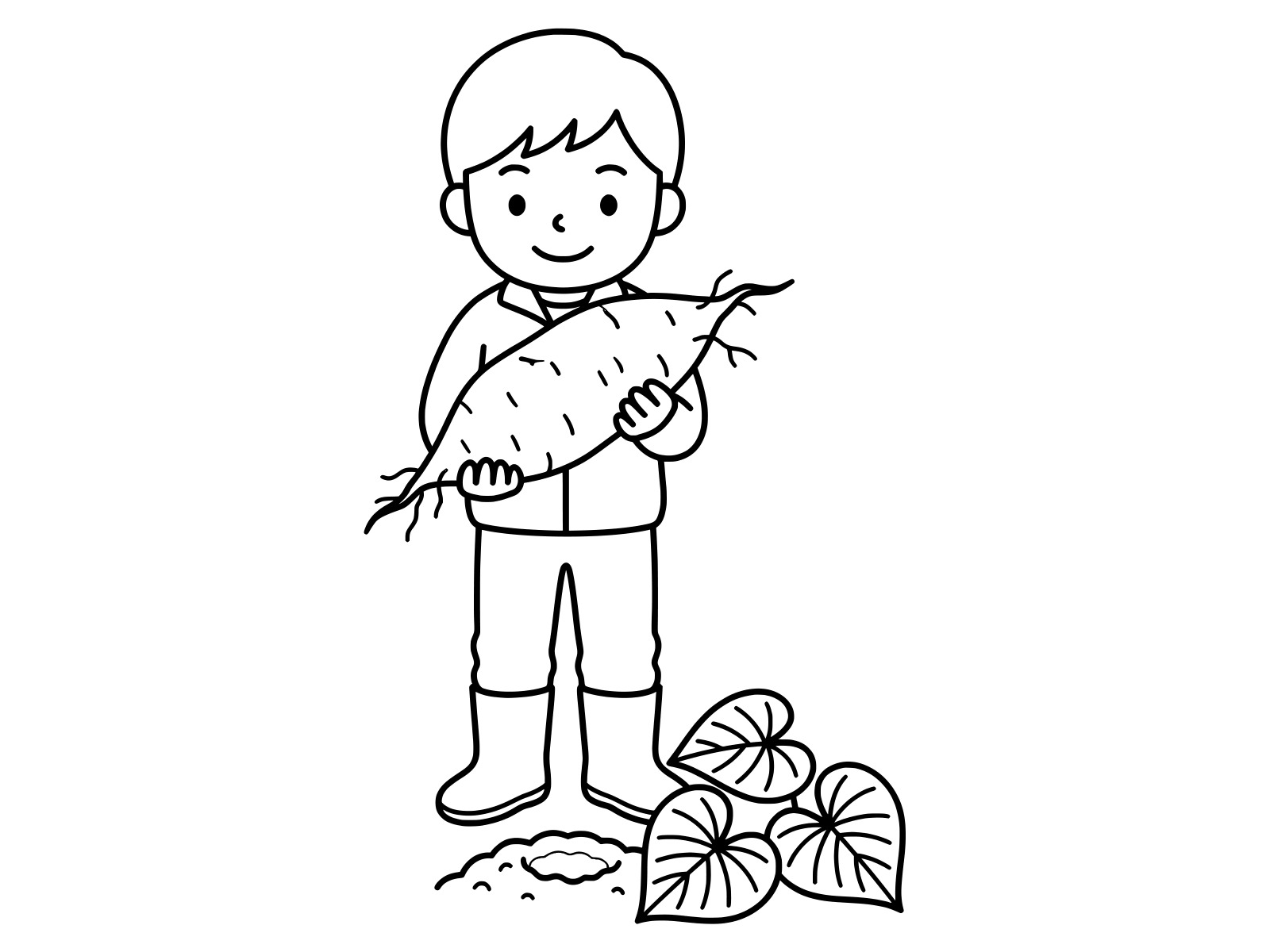 Free printable Large Sweet Potato coloring page