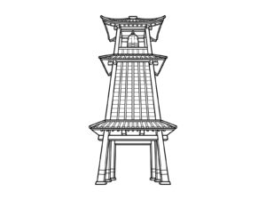 Free printable Toki no Kane in Kawagoe coloring page
