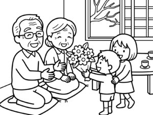 Free printable Respect for the Aged Day coloring page