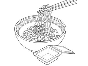 Free printable Stirred natto coloring page