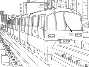 2000形の無料塗り絵イラスト（知育・高齢者レク用）