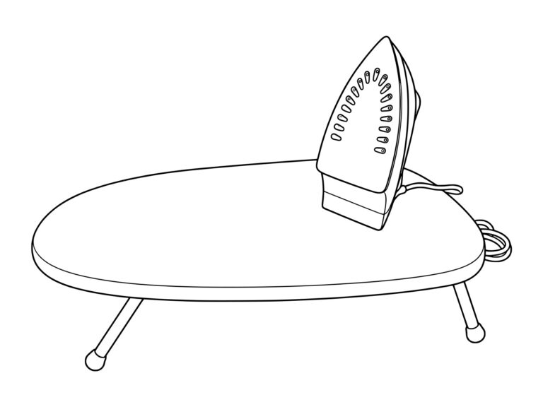 Free printable Clothes iron coloring page