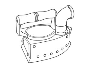 Free printable Old Charcoal Iron coloring page