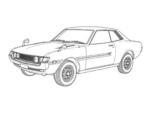 Free printable First Generation (TA22 Model, 1970) coloring page