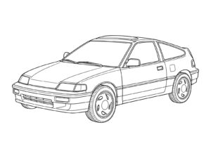 ２代目（1987年）の無料塗り絵イラスト（知育・高齢者レク用）