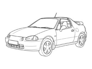 CR-Xの無料塗り絵イラスト（知育・高齢者レク用）