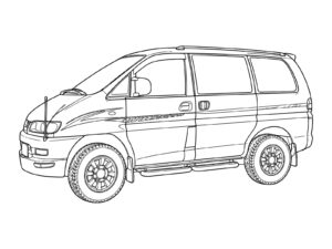 Free printable Delica Space Gear (1994) coloring page