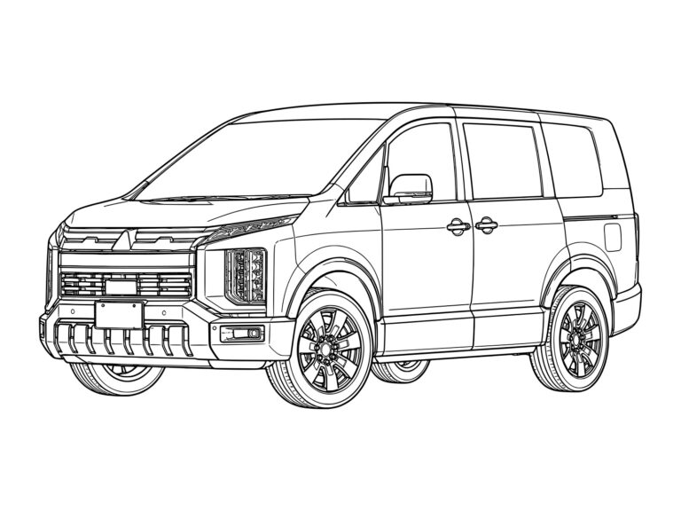 Free printable Mitsubishi Delica coloring page