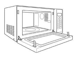 Free printable Microwave coloring page
